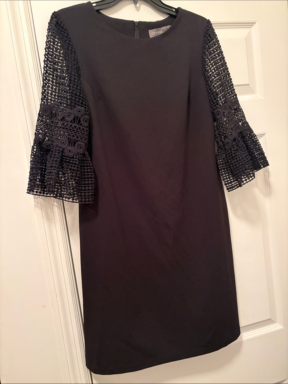 Donna Ricco dress with Crochet Bell Sleeves